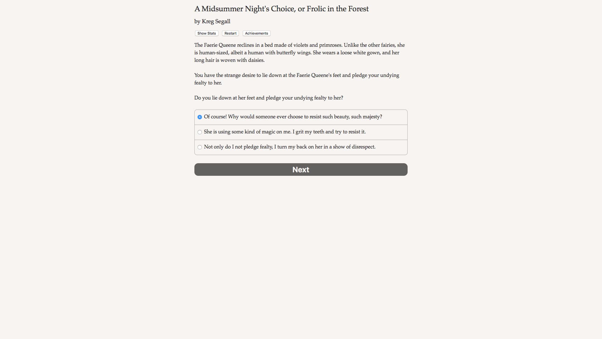 A Midsummer Night's Choice