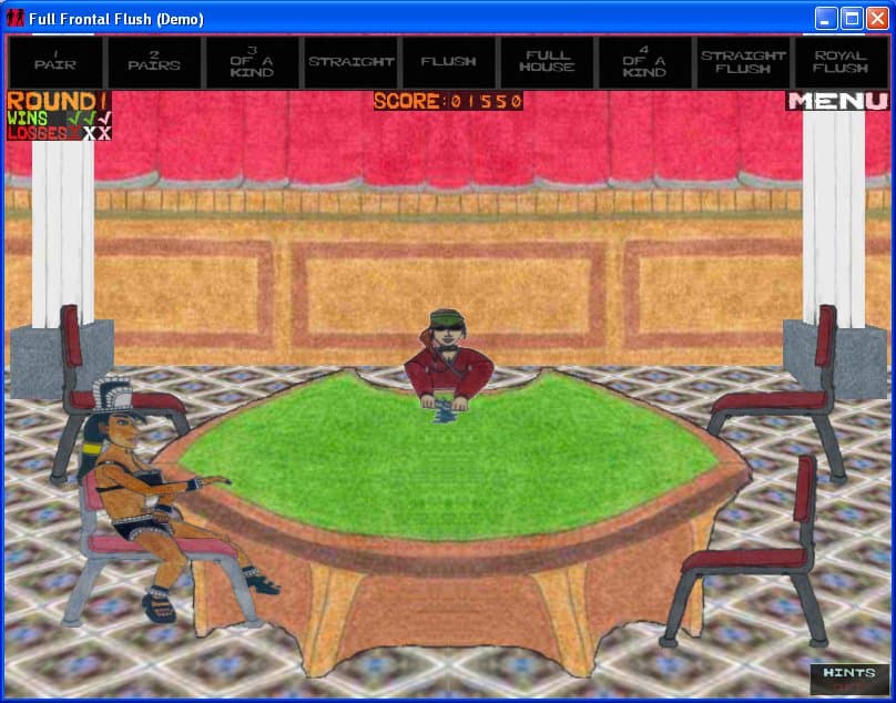 Full Frontal Flush Strip Poker