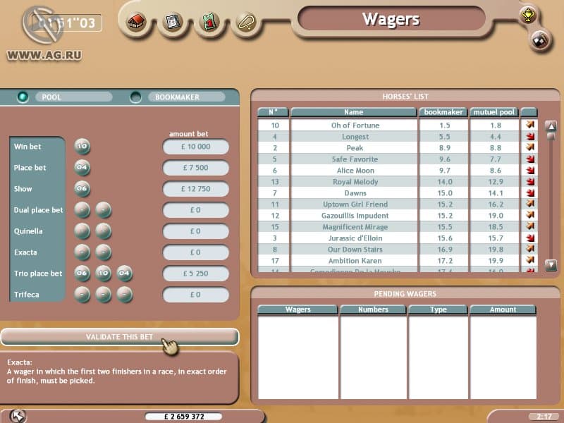 Horse Racing Manager