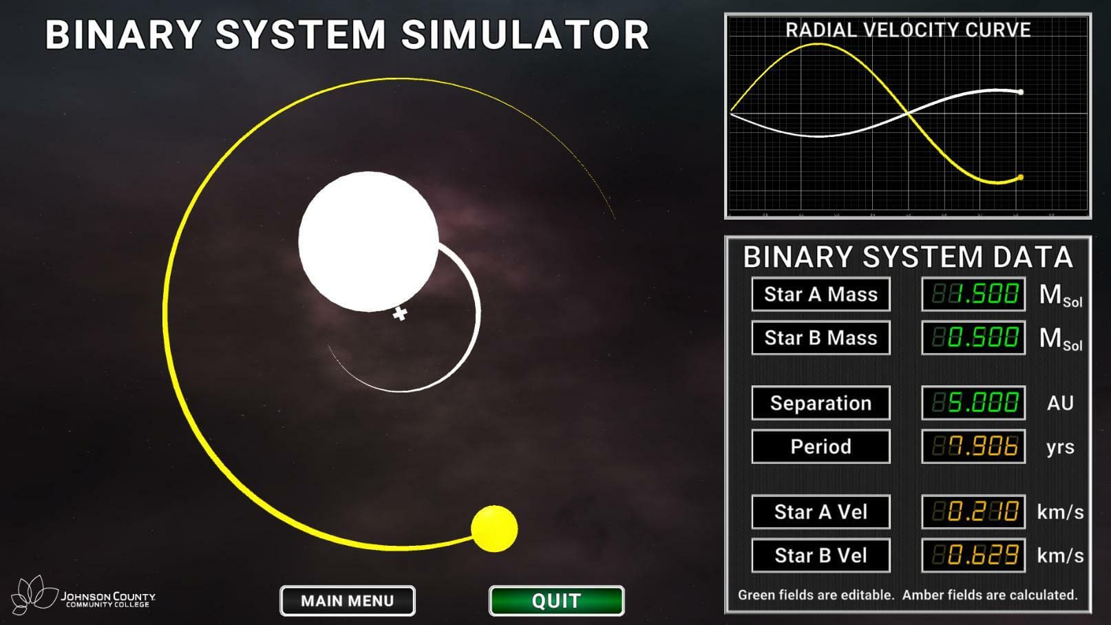 Binary System Simulator